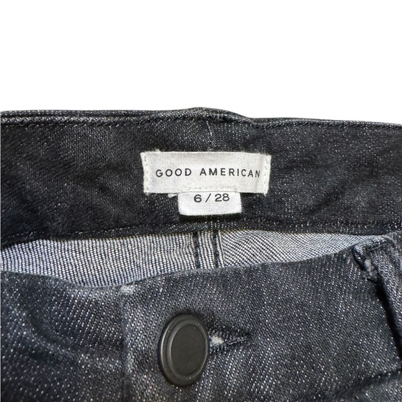 🖤 Good American Classic Bootcut Jeans Size 6 / 28 Black Cashmere Blend 🖤 - Picture 2 of 7